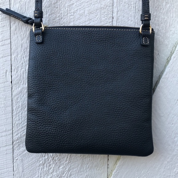 DOONEY & BOURKE Pebble Grain Triple Zip Crossbody Purse Navy - Picture 14 of 15